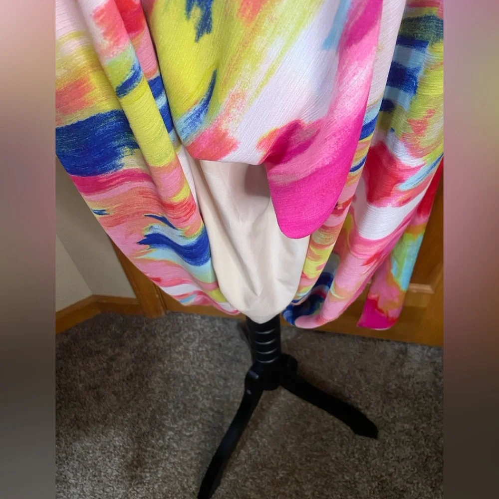Trina Turk Off-Shoulder Watercolor Maxi Dress - Picture 5 of 6